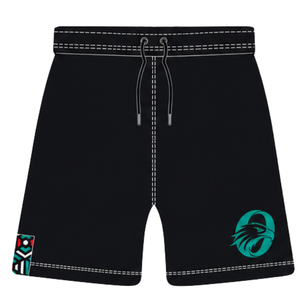Pantalones Cortos de Rugby Blancos y Negros con Cordón Ajustable, Cintura Elástica, Ribete en Contraste, Personalizables, Transpirables, para Entrenamiento Deportivo y Rendimiento en Equipo - Product Image 1