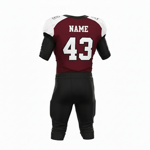 Uniforme de Fútbol Americano Personalizable para Hombre, Jersey Sublimado con Cuello en V, Número 43, Nombre del Equipo, Absorbe la Humedad, Manga Corta Ajustada, para Toda Temporada - Product Image 3