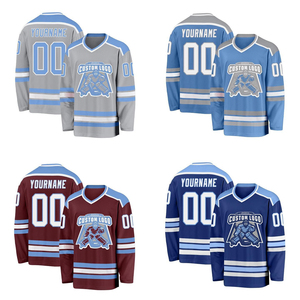 Men's Ice Hockey Jersey Custom Team Logo Breathable Quick Dry Athletic Sports <b>Shirt</b> - Product Image 4