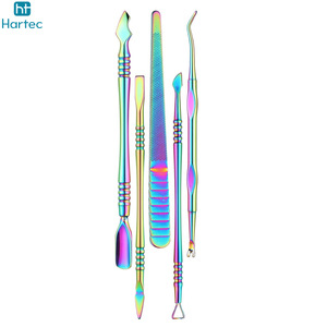 High-Precision Multi-Functional Premium Quality New Arrival Rainbow Plated Stainless Steel Professional <b>Nail</b> Cuticle Pusher <b>Tool</b> - Product Image 4