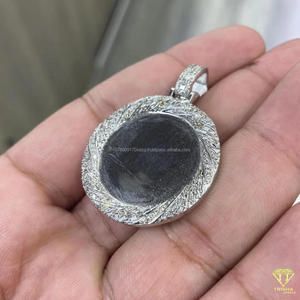 Luxury Personalized <b>Memorial</b> Pendant Necklace With Custom Photo Insert and Diamond Look Finish - Product Image 6