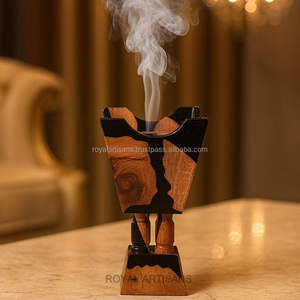 Luxury Floral Bone Inlay <b>Bakhoor</b> Burner Handmade <b>Oud</b> Incense Holder for Home Fragrance Ramadan Eid Gift Item - Product Image 3