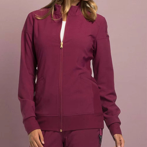 Chaqueta Sanitaria Unisex Morada con Cremallera Completa, Tejido de Poliéster, Uniforme Hospitalario con Detección de Agujas, Tela sin Costuras Fusionada para Estudio - Product Image 2
