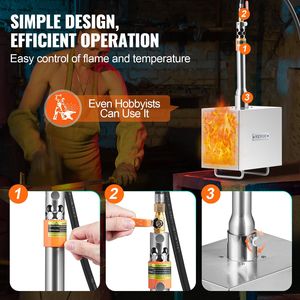 Fucina Portatile a Propano a 1 Bruciatore per Forgiatura di Coltelli e Lame, Attrezzatura per Fabbri, Grande Capacità, Macchinario per Forgiatura Metalli - Product Image 5