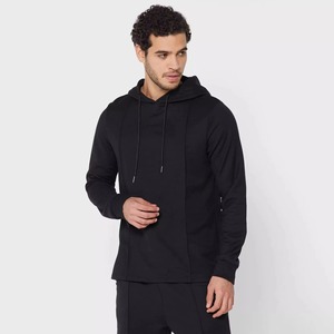 Vente en gros de vêtements décontractés pour hommes, ensemble deux pièces, sweat à capuche à manches longues et short, 100% coton, séchage rapide - Product Image 4