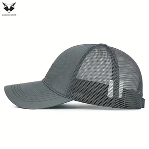 Gorras de Béisbol de Malla Transpirable e Impermeable, de un Solo Color, con Logotipo Personalizado, Hechas a Mano, Fáciles de Usar, Protección UV para Adultos - Product Image 2