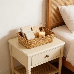 Seagrass basket with a sturdy <b>iron</b> frame Handmade Storage Basket Wholesale eco-friendly Made in Viet - Product Image 3