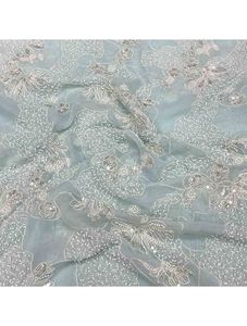 Proveedor Mayorista de Tela de Seda Bordada con Cuentas, Fabricante de Tela de Seda con Trabajo de Bordado en India, Tela de Seda Bordada con Cuentas - Product Image 2