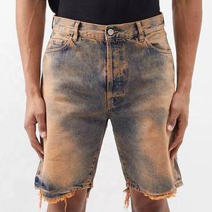 Men's Straight Fit Denim Shorts Mid Waist Jean Shorts for Summer Streetwear & Outdoor Fashion is now available for sale - Product Image 2