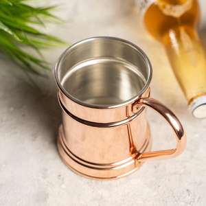 Taza de cobre para bebidas con acabado martillado, taza metálica para té, agua, jugo, para el hogar y la mesa. - Product Image 2