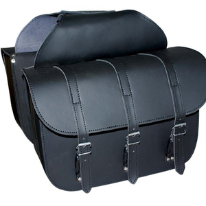 Waterproof Genuine Leather Motorbike Saddle Bag English Style Waterproof Tool Pouch Outdoor Travel Side Pack - Product Image 4