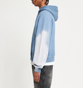 Sudadera con capucha unisex con cremallera, teñido degradado, corte holgado, de algodón suave y forro polar transpirable, estilo digital para un estilo de vida activo. - Product Image 4