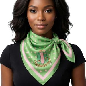 Green Polka Dot <b>Square</b> <b>Scarf</b> Women Fashion Printed Shawl Elegant Neck Wrap Accessory Gift for Party Daily Wear Soft Fabric - Product Image 3