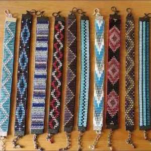 สร้อยข้อมือลูกปัดทำมือ สีดำ เหลือง เงิน ลายหิน สำหรับทำสร้อยข้อมือ NOUSHAD HANDICRAFTS NH-700 - Product Image 4