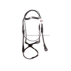 Brida de cuero suave Micklem Diamante de caballo grande de calidad superior en producto de caballo negro - Product Image 1