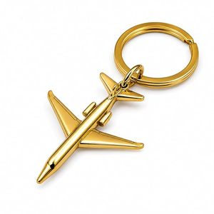 Porte-clés vintage en laiton doré Hind Craft en forme d'avion, idéal pour voiture, vélo, sac, clés de maison, cadeau de voyage, fait main pour les passionnés d'aviation - Product Image 3