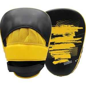 Guantes de Boxeo de Cuero Genuino, Almohadillas de Enfoque Ligeras y Ajustables, Equipo de Entrenamiento con Muñequera Curva, Tamaños Personalizados 2026 - Product Image 1