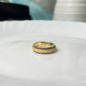 Anillo de Boda de Plata de Ley 925 para Mujer, Anillo de Compromiso de Eternidad Completa con Circonita Cúbica, Anillo Apilable con Piedras Negras - Product Image 5