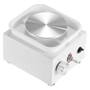 Tornio per Ceramica Mini a Velocità Regolabile con Vasca Rimovibile, Macchina per Modellare 2.56in/3.94in, 2 Piattaforme Girevoli, Elettrico per Ceramica e Smalti - Product Image 3