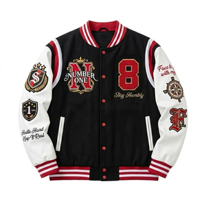 Chaqueta de Béisbol Americana Bordada con Toalla, Talla Grande, Estilo Holgado, Marca de Moda 2025 para Hombre - Product Image 1