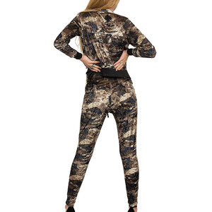 Ensemble d'entraînement pour la performance athlétique avec tissu extensible flexible, survêtement pour femme, survêtement personnalisé imprimé pour femme - Product Image 4