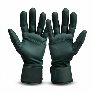 Gants de hockey sur gazon sans doigts vert foncé, gants de protection rembourrés pour les entraînements, les matchs et les jeux en plein air - Product Image 4