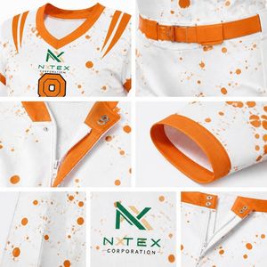 Custom Mens <b>Paint</b> Splatter Football Uniform <b>Set</b> Sublimation Twill Number Zipper Padded Jersey Compression Pants Team Kit - Product Image 5