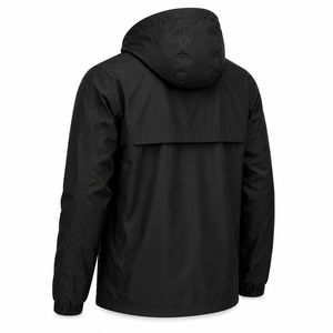 Custom <b>Men</b> <b>Rain</b> Jacket Full Zip Hooded Waterproof Windbreaker Outdoor Lightweight <b>Coat</b> Dark Tone Custom Unisex <b>Men</b> <b>Rain</b> Jacket - Product Image 4
