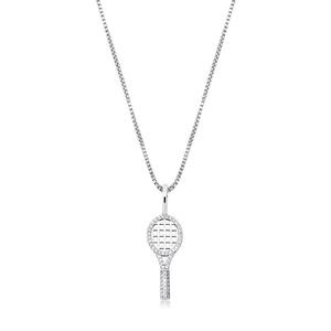 Joyería de Moda, Collar con Colgante de Raqueta de Diamantes en Plata de Ley 925, Regalo de Joyería - Product Image 2