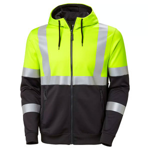 Outdoor Construction Safety Hoodies Workwear Reflective Clothing Long Sleeve Security Hoodie Jacket With Zipper - Product Image 1