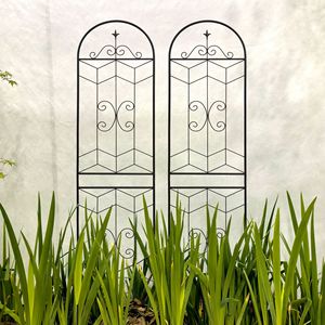 2 Pack Rustproof Metal Garden <b>Trellis</b> 86.7\" X 19.7\" Black Outdoor <b>Flower</b> Support for Climbing Plants - Product Image 4
