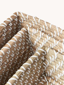 Natural Rattan <b>Storage</b> <b>Basket</b> <b>Rectangle</b> Shape Nordic Style Eco-Friendly Multi-Purpose Organizing Bin - Product Image 5