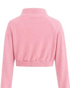 Chaqueta Corta de Forro Polar Personalizada para Mujer, Chaqueta Deportiva Informal Ligera, Sudadera Cálida de Invierno, Chaqueta Corta con Logotipo Personalizado, Proveedor OEM - Product Image 2