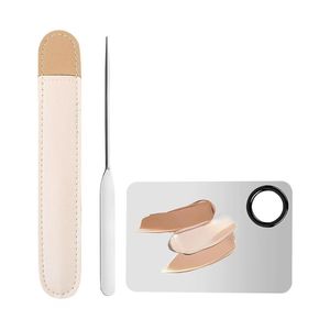 Comprehensive 4 Piece Stainless Steel Cosmetic Tool Set <b>Foundation</b> Mixing Spatula Stirring Rod Blending Kit - Product Image 4