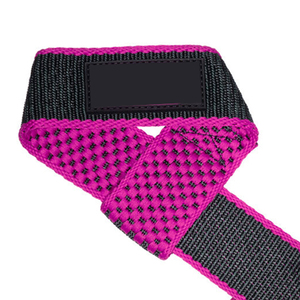 Sangle de musculation rose et noire en néoprène rembourré pour la prévention des blessures, antidérapante, pour le soutien de la force de préhension, prix abordable, OEM - Product Image 6