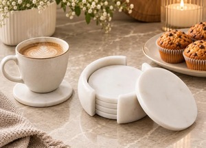 Juego de Posavasos de Mármol en Oferta, Posavasos de Piedra Natural para el Hogar, Cocina, Restaurante, Hotel y Oficina, Proveedor Mayorista - Product Image 3