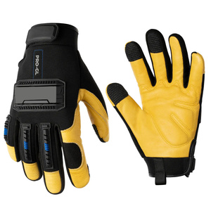 Guantes de Mecánico de Cuero de Vaca de Alta Resistencia, Protección Contra Impactos y Vibraciones, Ajuste Cómodo y Duradero - Guantes de Seguridad - Product Image 1
