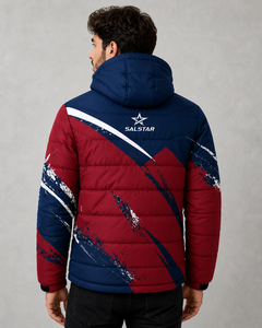Men Winter Latest Fashion Puffer Jacket Custom Printed Hooded Quilted Down Jacket <b>Waterproof</b> Outdoor Warm Fashion Casual <b>Coat</b> - Product Image 3