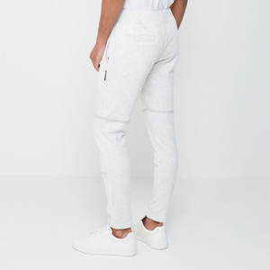 Men's <b>White</b> Cotton Durable Lightweight Sweatpants Elastic Waist Drawstring Casual <b>Joggers</b> Cargo Side Pockets Breathable Quick - Product Image 3