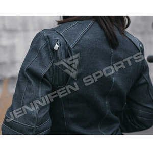 OEM ODM Fashion Streetwear Motorcycle Female <b>Jacket</b> Coats 100% <b>Denim</b> Fabric <b>Crop</b> Windproof <b>Jacket</b> For Women Slim-Fit - Product Image 6