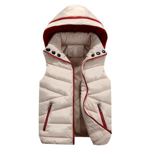 High Quality Men's Hooded Down Bubble Vest Winter Quilted <b>Waistcoat</b> Windproof Zip Up Gilet with Snap Collar - Product Image 1