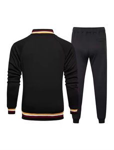 Conjunto Deportivo de Dos Piezas para Hombre, Chaqueta Informal con Cordón Ajustable, Pantalones Deportivos, Estampado Transpirable de Algodón para Invierno - Product Image 4