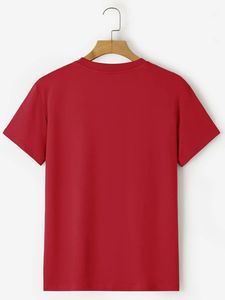 Men's Royal Blue Short Sleeve O-Neck T-Shirt Quick Dry Knitted Regular Fit Casual Solid Color <b>Blank</b> Top - Product Image 4