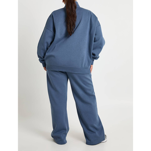 Chaquetas Deportivas OEM con Cierre, Traje de Jogging de Poliéster, Color Sólido, Manga Larga, Ropa de Invierno para Mujer, Estilo Urbano Holgado - Product Image 6