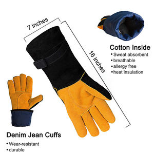 Guantes de Soldadura de Cuero de Alta Calidad, Ecológicos, Ligeros, de Uso Diario, Estilo Sencillo, Protegen las Manos de Chispas, Calor y Cortes de Metal - Product Image 4