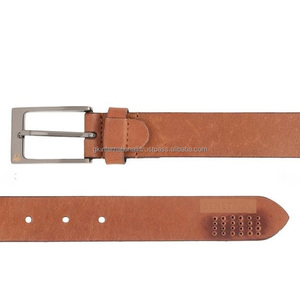 Ceinture de mode pour hommes en cuir véritable pleine fleur en cuir décontracté boucle ardillon en laiton plaqué argent massif tailles personnalisées disponibles - Product Image 6