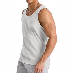 เสื้อกล้ามวิ่งผู้ชาย ผ้าถัก ระบายอากาศได้ดี 100% ผ้าฝ้าย สำหรับออกกำลังกายในฤดูร้อน ฟิตเนส ยิม - Product Image 4