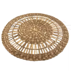Assiette de service en rotin durable, tressée à la main, ronde, pour une mise en place de table écologique - Product Image 1
