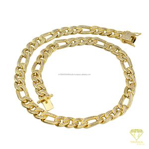 Collier chaîne gourmette cubaine en argent sterling 925 avec diamants de laboratoire et détails givrés pour hommes, style Hip Hop, vente en gros de bijoux - Product Image 6