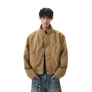 Custom Logo Men's Cotton <b>Canvas</b> <b>Jacket</b> Boxy Fit Thick Warm Button Closure Cotton <b>Canvas</b> <b>Jacket</b> - Product Image 4